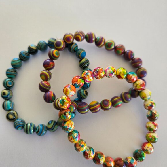 Bohemian Style Beaded Bracelets – Set of 3 - Picture 6 of 7